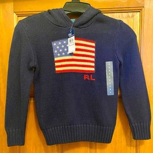 Kids Polo by Ralph Lauren BNWT hooded flag sweater